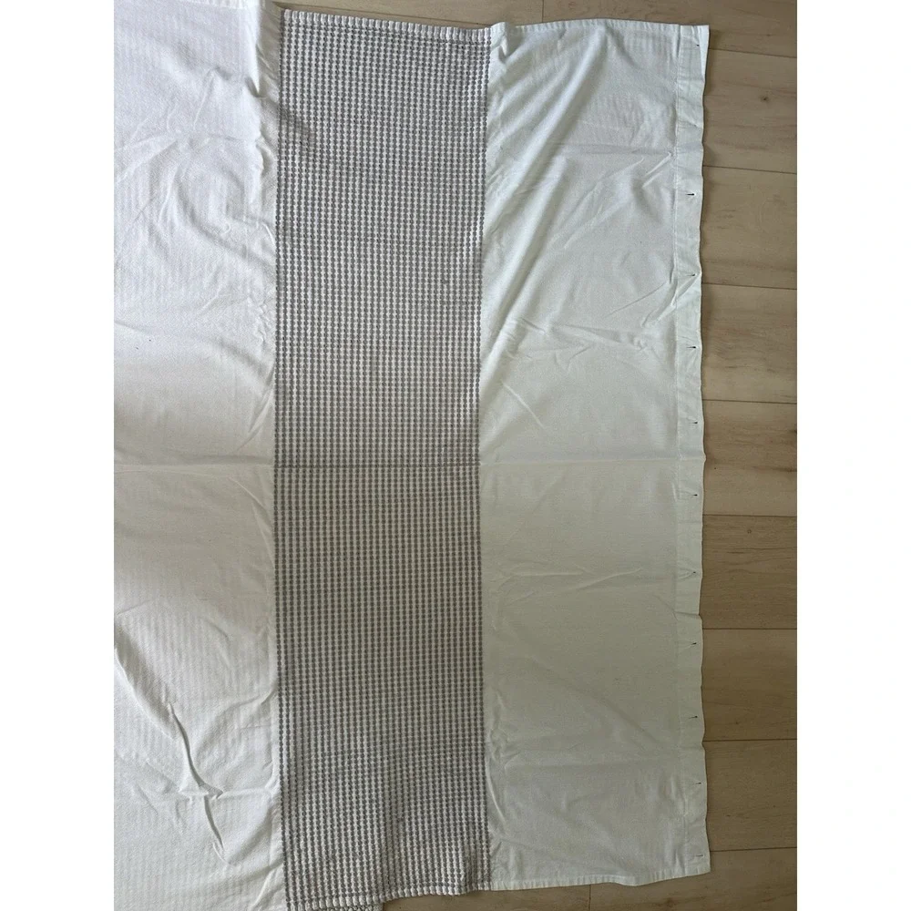 New Gray And White Striped Shower Curtain